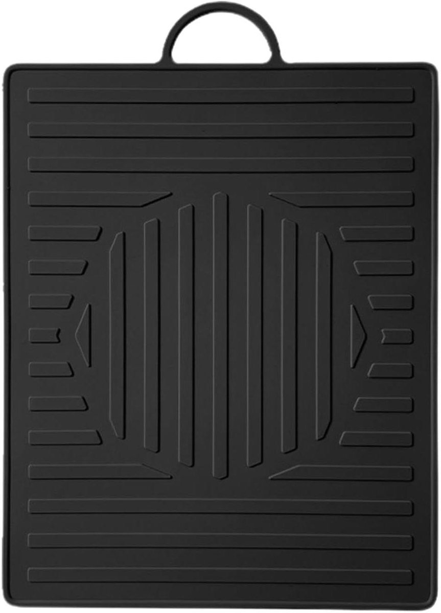 BBQ Grill Mat - Zijplank Mat - Koken en Grillen - Antislip Textuur - 43 x 30 cm - Zwart