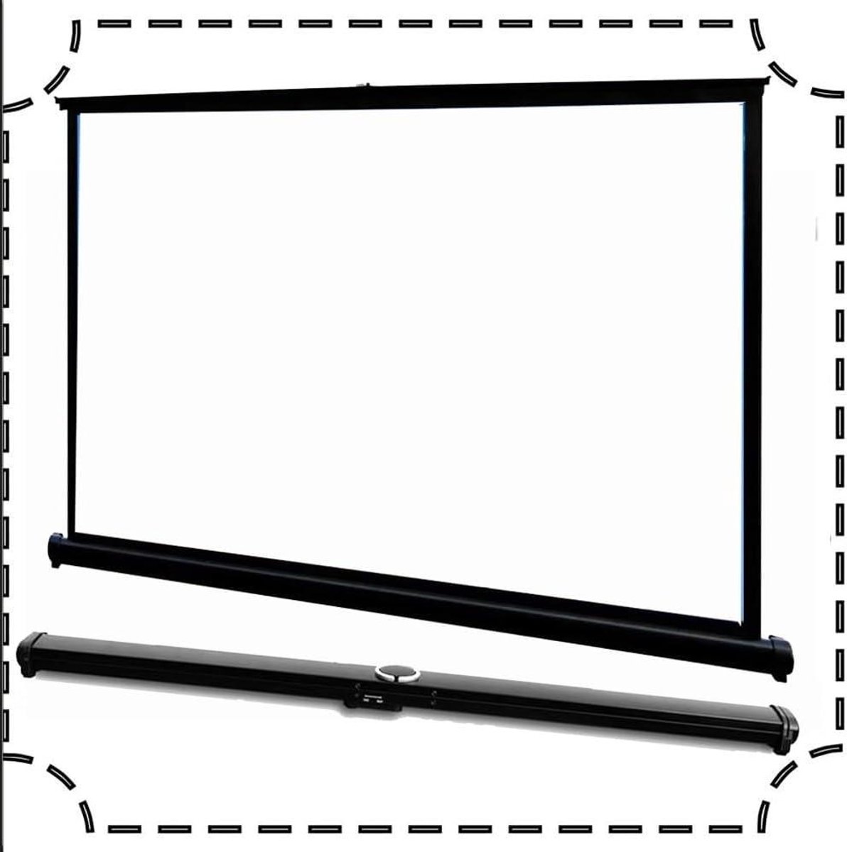 Draagbaar Projectiescherm - Mobiel Scherm - Buiten Films Kijken - Stabiel Standaard Ontwerp - 40 Inch 4:3 - Wit