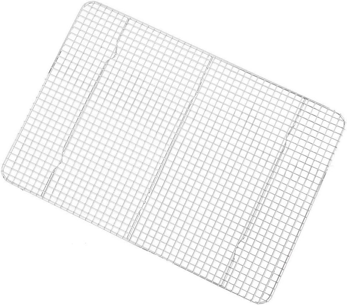 Roestvrijstalen Koelrek voor Het Bakken van Gebak Brood met 4 Stabiele Voeten Perfect Ontwerp voor Oven Vaatwasmachinebestendig 42 5x30x2 5cm