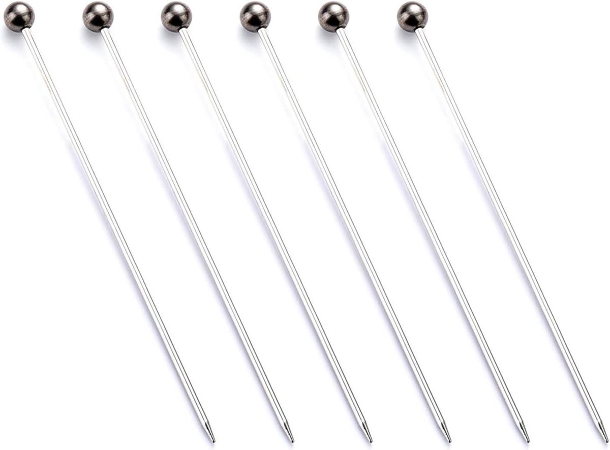 Cake Tester Set - Bakspies Naalden - Taarten Bakken - Roestvrij Staal - 6 Stuks - Rose Goud