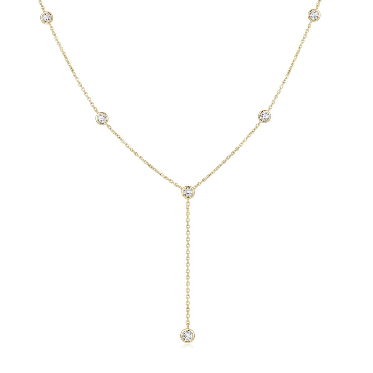 Studio Aurélie Gouden ketting - 18K Goud - Stainless Steel - Vrouwen Sieraden - Dames Sieraad - 50 + 5 cm - Juwelen - Ketting voor vrouwen