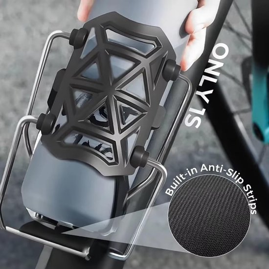 Motor Bekerhouder - Fietsbidonhouder - Onderweg Drinken - Automatische Klem - 360° Draaibaar - Zwart — afbeelding 4
