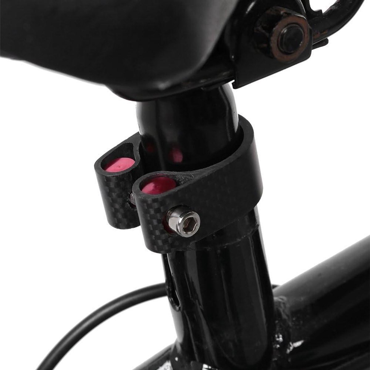Zadelpenklem Koolstofvezel - Fietszadelklem - Fiets Zadel Bevestigen - Corrosiebestendig Ontwerp - 30.2 en 34.9mm - Zwart