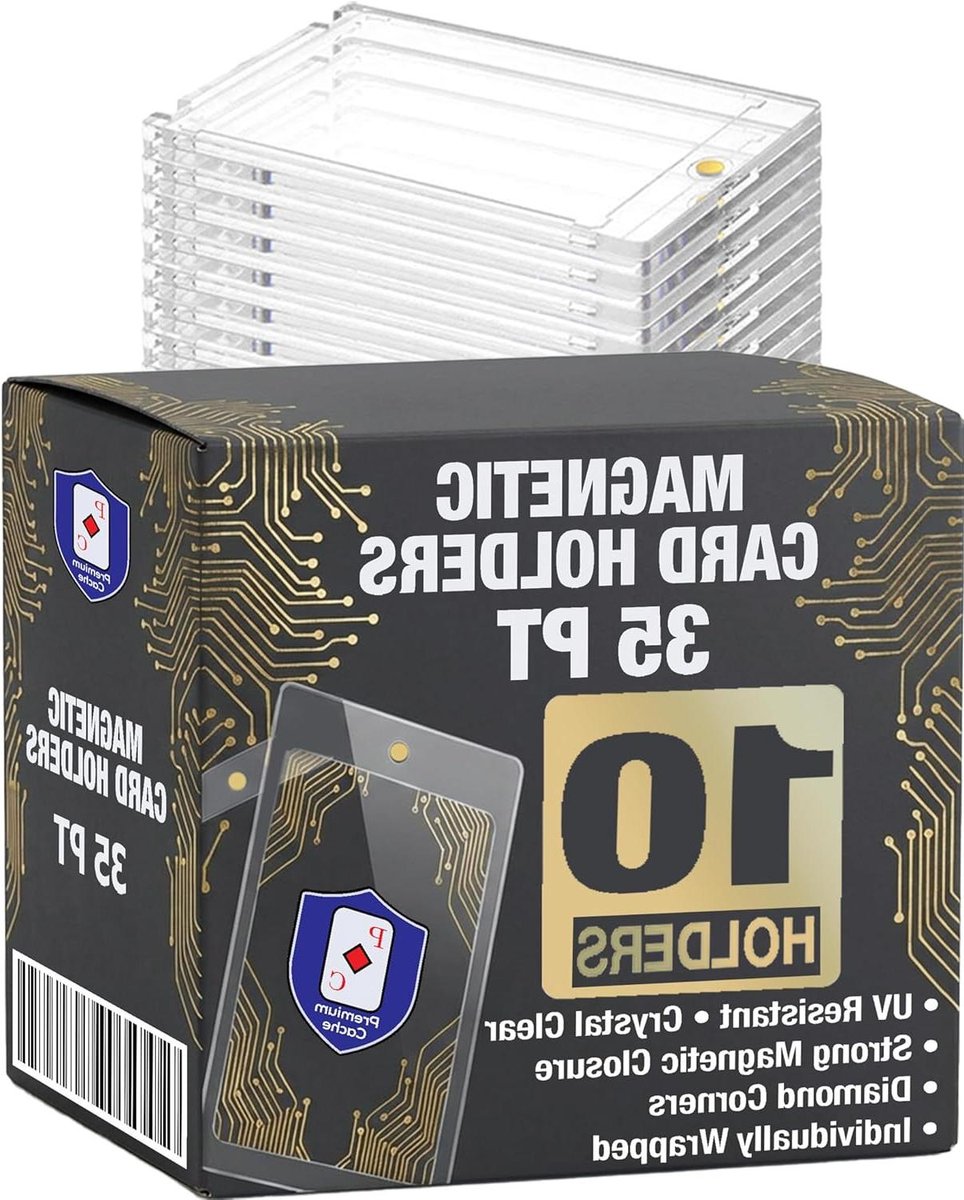 Magnetische Kaarthouders - Beschermhoezen Kaarten - Verzamelkaarten Beschermen - UV Bestendig Acryl - 10 Stuks - Transparant