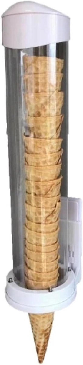 Ijshoorn Houder - Wafelhouder Dispenser - Feestelijk Presenteren - Stabiele Constructie - 40 cm Lengte - Wit