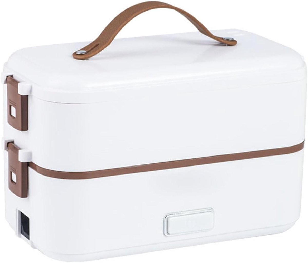 Elektrische Lunchbox - Verwarmende Maaltijddoos - Warme Maaltijden Onderweg - Snelle Verwarming - 1.2 L - Wit