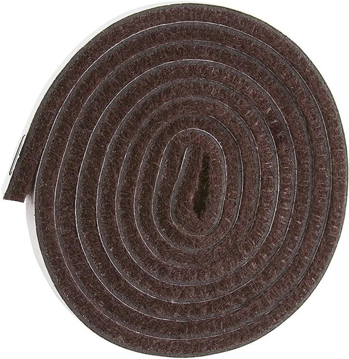 Stick Duty Felt Strip for Hard Surfaces (1/2" x 60"), Brown