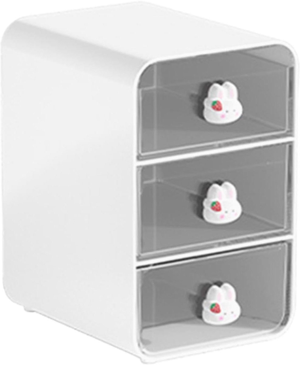 Bureau Opbergdoos - Lade Organizer - Bureau Opruimen - Stapelbaar Ontwerp - 134 cm Hoog - Wit