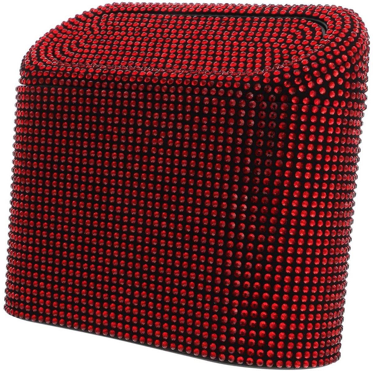 Auto Afvalbak - Opberger - Auto Organisatie - Bling Strass Design - 16 cm - Rood