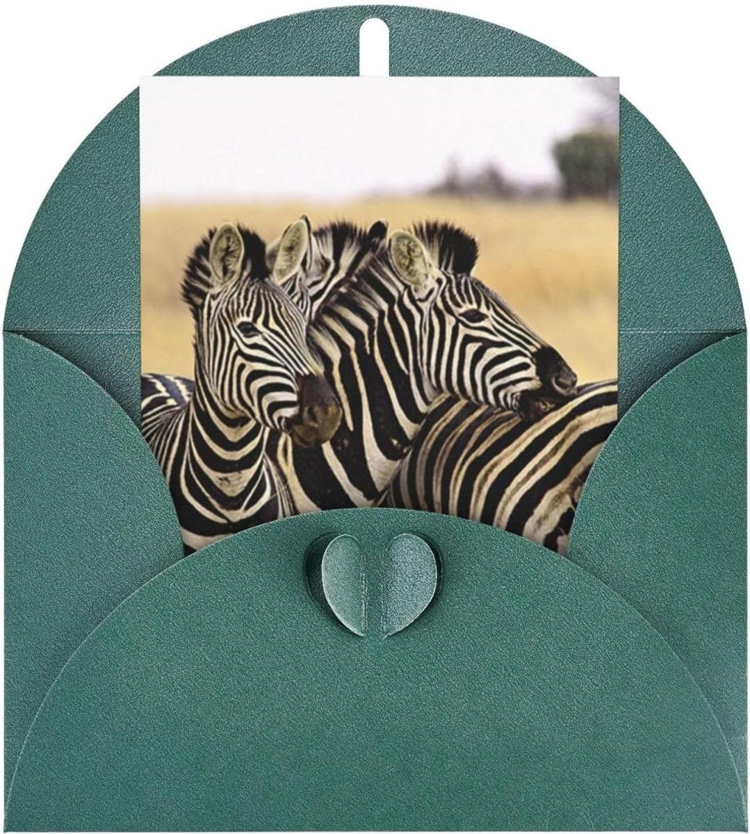Wenskaarten Set - Lege Kaarten - Persoonlijke Boodschappen - Parelmoer Papier - 10 x 15 Cm - Donkergroen