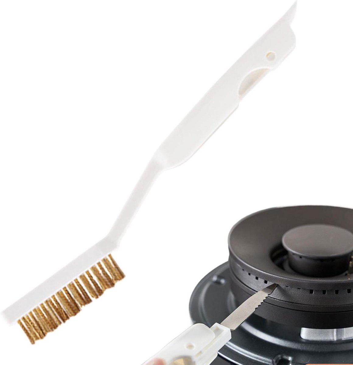 Reinigingsborstel - Schrobborstel - Kookplaat Schoonmaken - Plat Schepontwerp - 26 cm - Meerkleurig