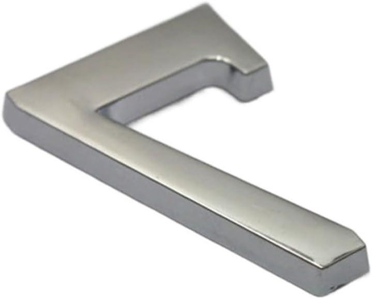 Huisnummer Plaat - Adres Cijfer - Deur Decoratie - Zelfklevend - 5 cm - Zilver