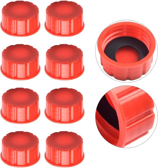 Gasblik Vervanging - Basis Kap - Gastank Onderhoud - Massieve Basis - 8 Stuks - Rood — afbeelding 4