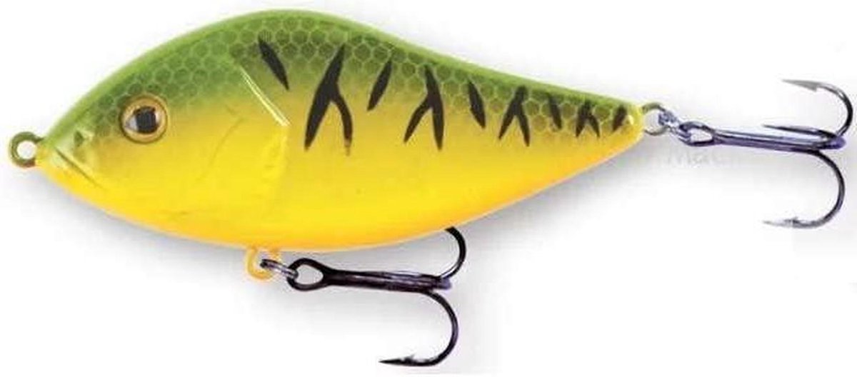 Vis Lokaas - Kunstaas Spinner - Vissen Vangen - Realistische Actie - 10 cm 49 g - Geel Mackerel