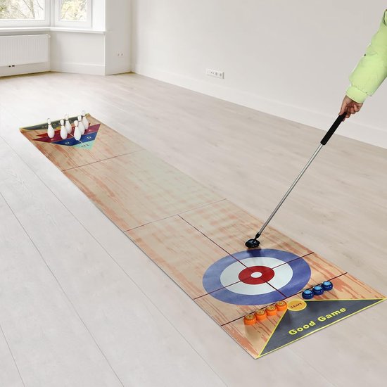 Tafelcurling spel - Binnenspel Shuffleboard - Feestjes Organiseren - Draagbaar Compact Design - 4.6 x 2 cm - Zwart — afbeelding 2