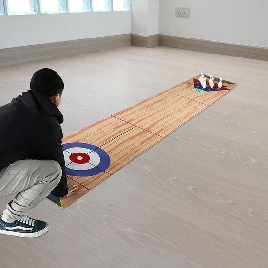 Tafelcurling spel - Binnenspel Shuffleboard - Feestjes Organiseren - Draagbaar Compact Design - 4.6 x 2 cm - Zwart — afbeelding 4