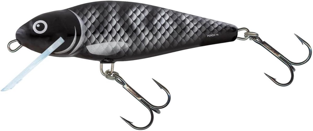 Kunstaas Wobbler - Vissen Lokaas - Snoekbaars Vangen - Diep Duikend Ontwerp - 14cm - Zwart