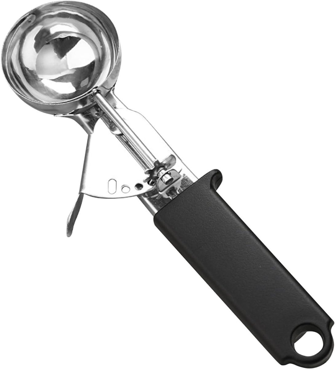Kleine ijsschep - Cookie schep - Desserts maken - Ergonomische grip - 22.5 x 6 cm - Zwart