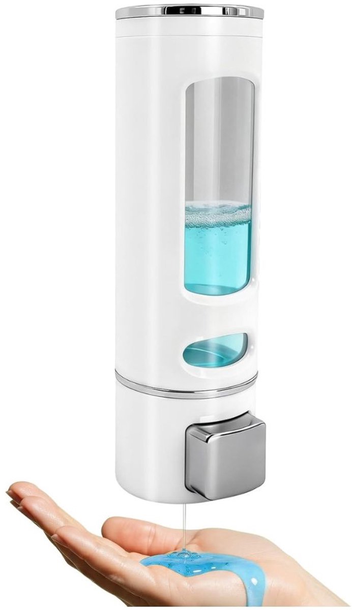 NBAP® Zeepdispenser Wandmontage - Zeeppompje Hangend - Douche Wand - Wit
