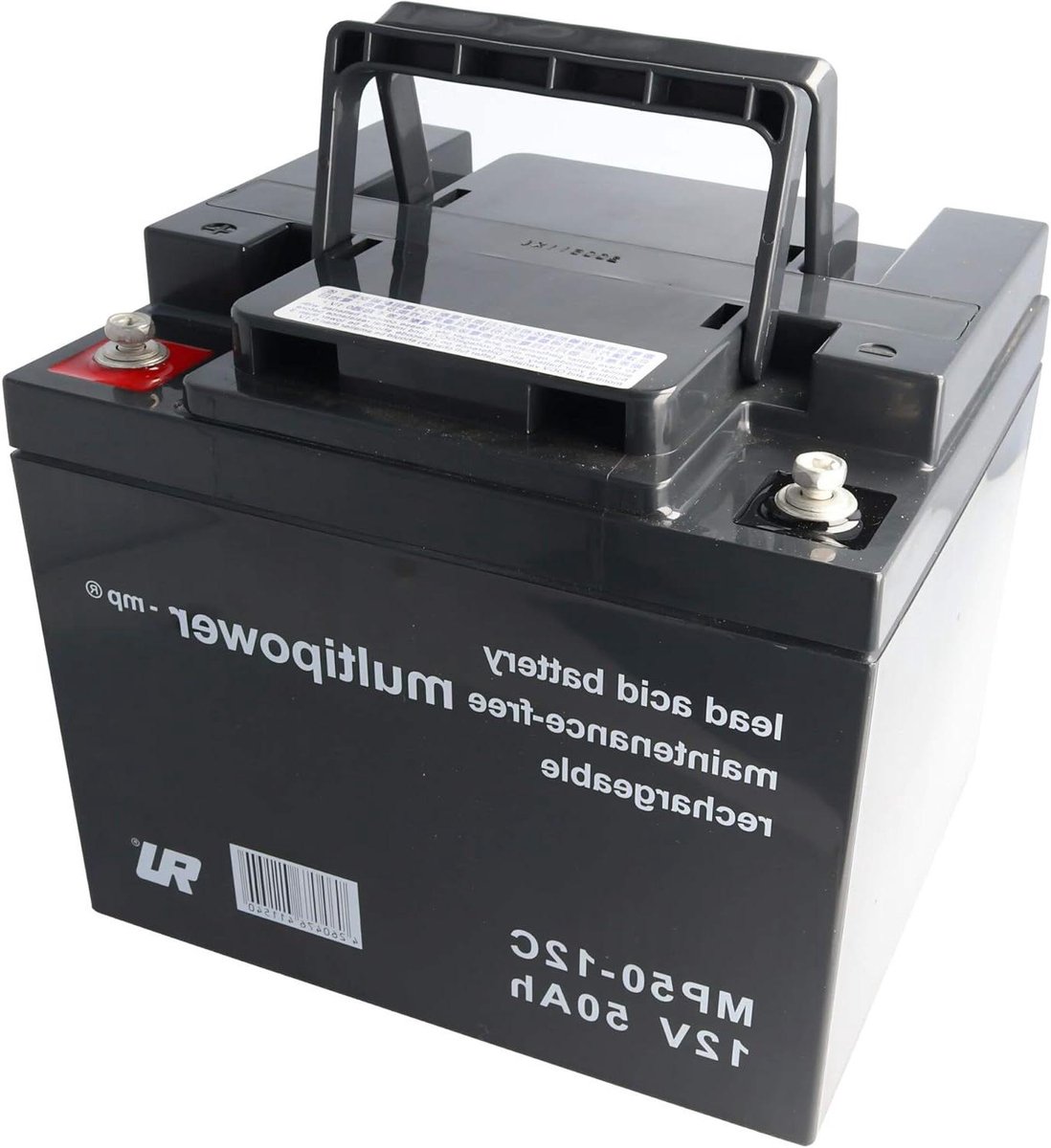 Loodgel Accu - Oplaadbare Batterij - Noodstroom Voorziening - Cyclusbestendig Ontwerp - 50Ah 12V - Zwart