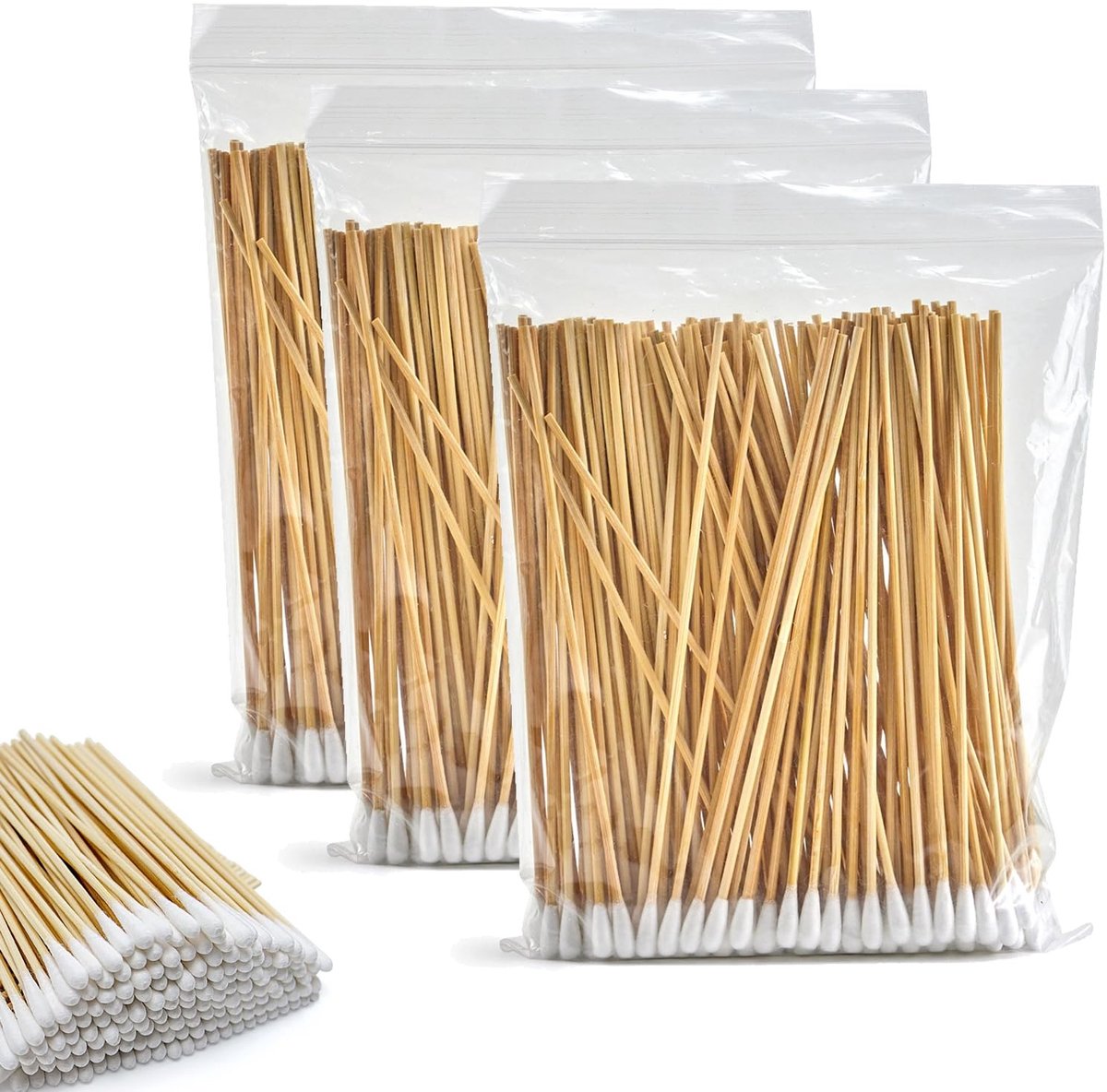 Dailygoods - Lange Houten Wattenstaafjes, Set van 300 Stuks