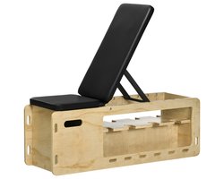 Verstelbare Halterbank – Gewichtstraining Fitness Bench voor Krachttraining – Multifuntionele Weight Lifting Bank – Natuurlijke Houtkleur