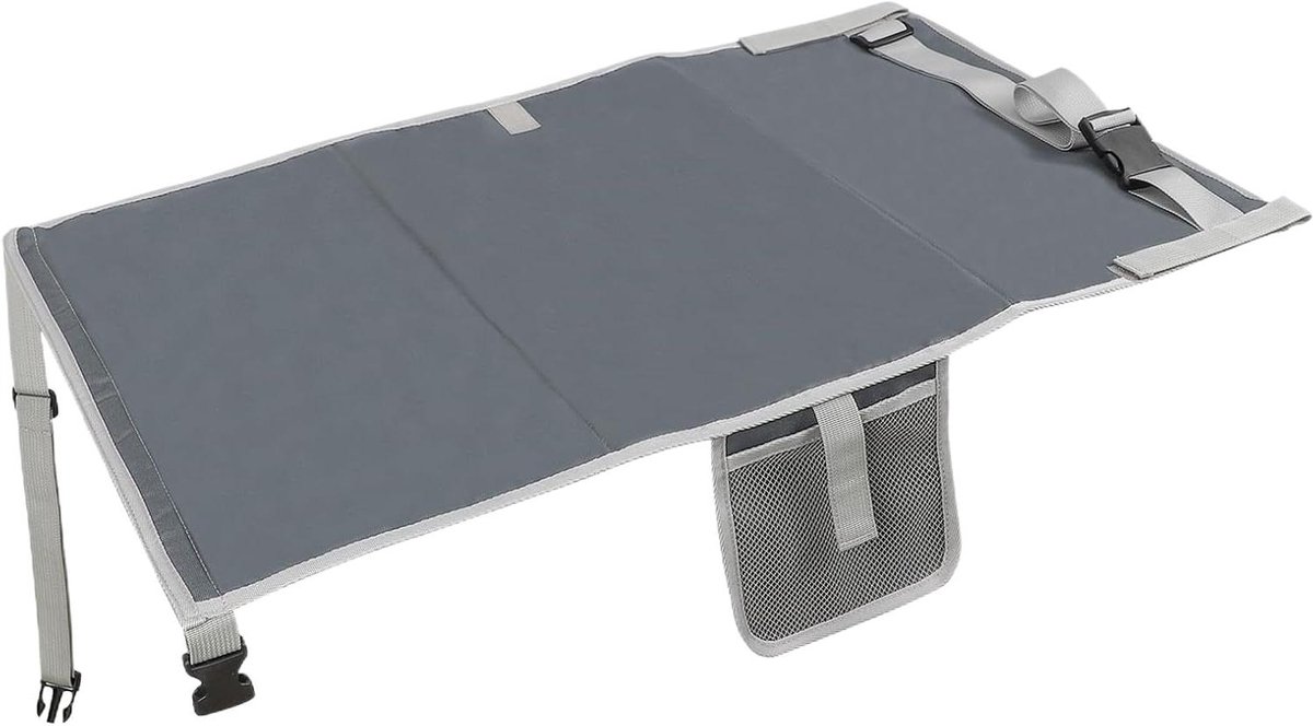 Reisbed Peuters - Vliegtuig Hangmat - Comfortabel Reizen - Lichtgewicht Opvouwbaar - 76 x 44.5 cm - Grijs