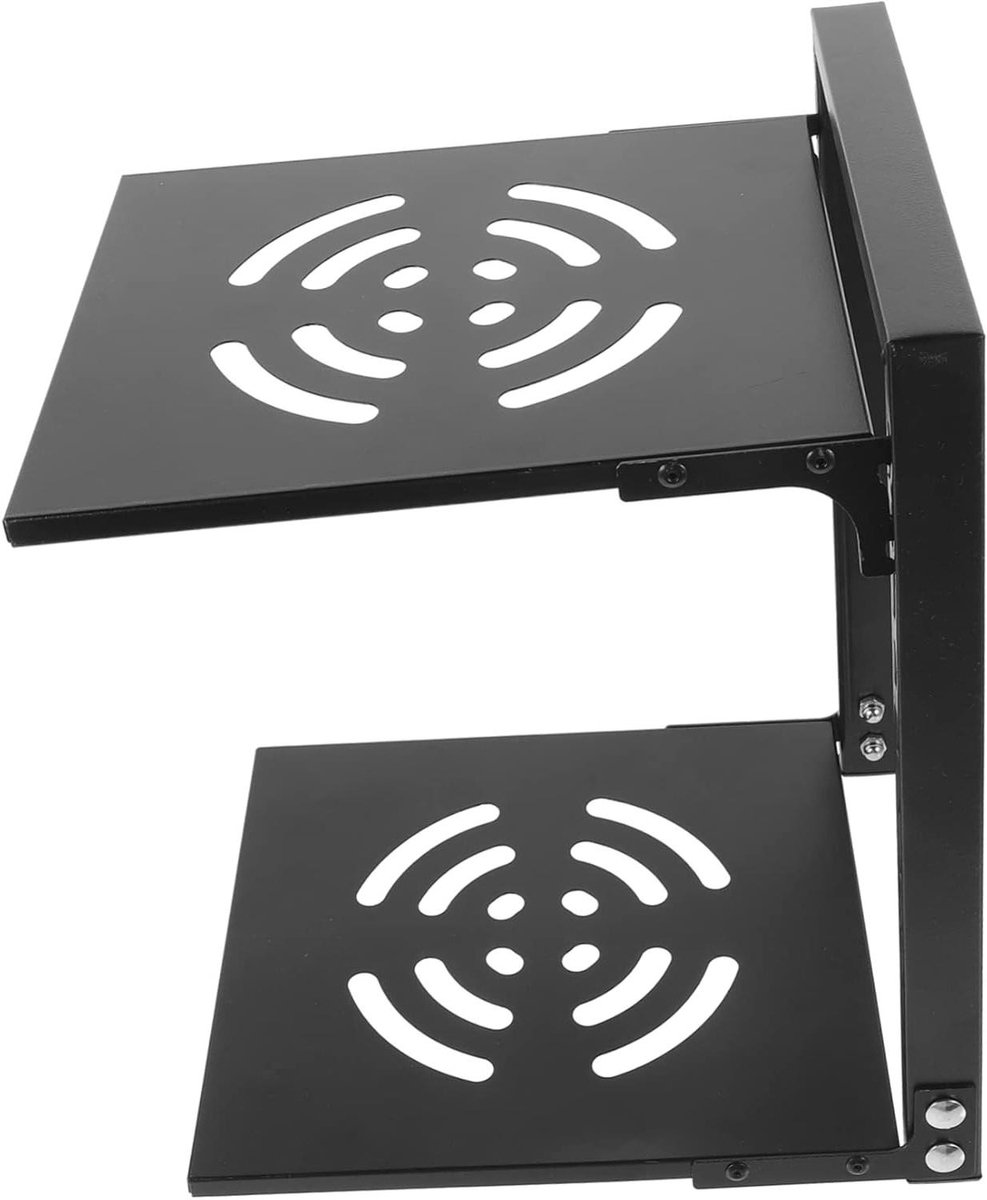 Pannenrek Hoek - Keuken Organizer - Opbergen Keukengerei - Ronde Hoek Ontwerp - 33x28cm - Zwart