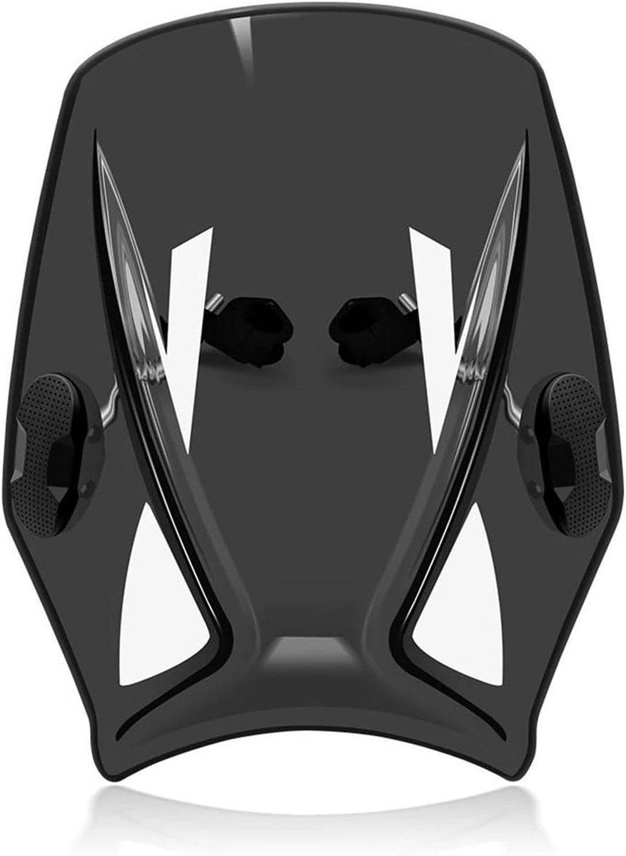 Motor Windscherm - Winddeflector - Comfortabel Rijden - Gladde Rand - Universele Pasvorm - Zwart