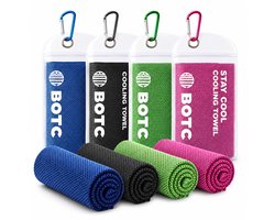 BOTC Towelling Sporthanddoek - Cooling Towel - 100x30cm - 1 set van 4 stuks - Ice Towel - Absorberend - Sneldrogend