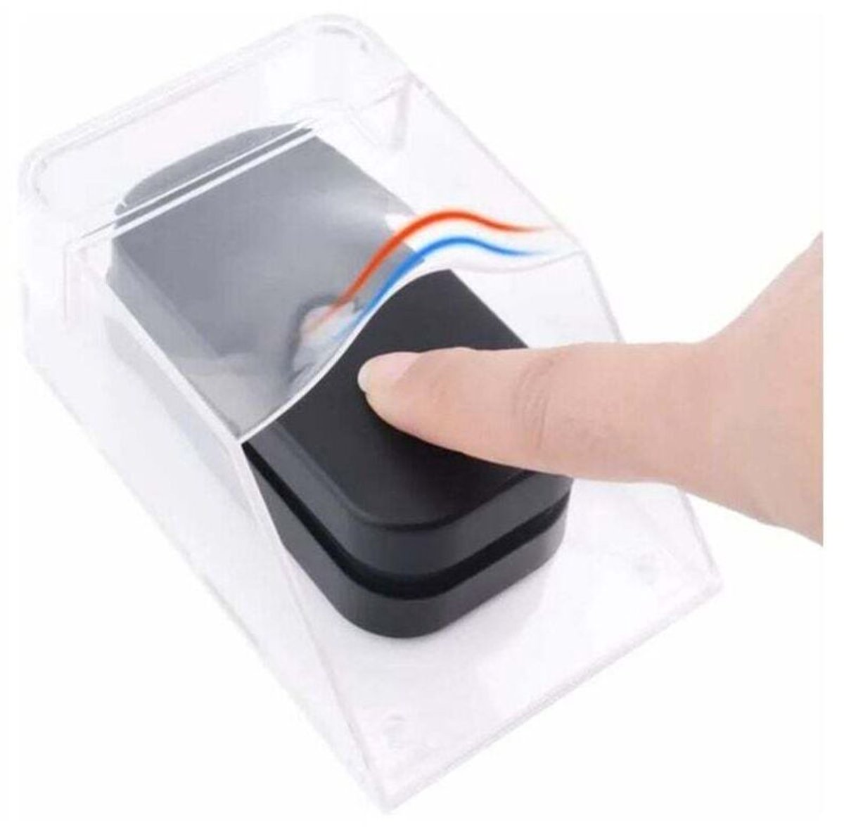 Waterdichte beschermhoes de deurbelknop, transparante beschermhoes, draadloze, wandmontage, regenbestendige beschermhoes de deurbel, waterdichte behuizing toegangscontrole
