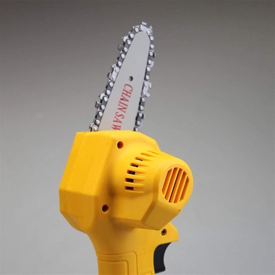 Draadloze Kettingzaag - Mini Zaag - Takken Snoeien - Eén Hand Bediening - 4 Inch - Zwart — afbeelding 4