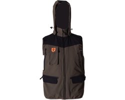 fratelliditalia.org Hunting vest ripstop elastic green with neon orange and green profiles wide back with double zipper water-repellent and breathable