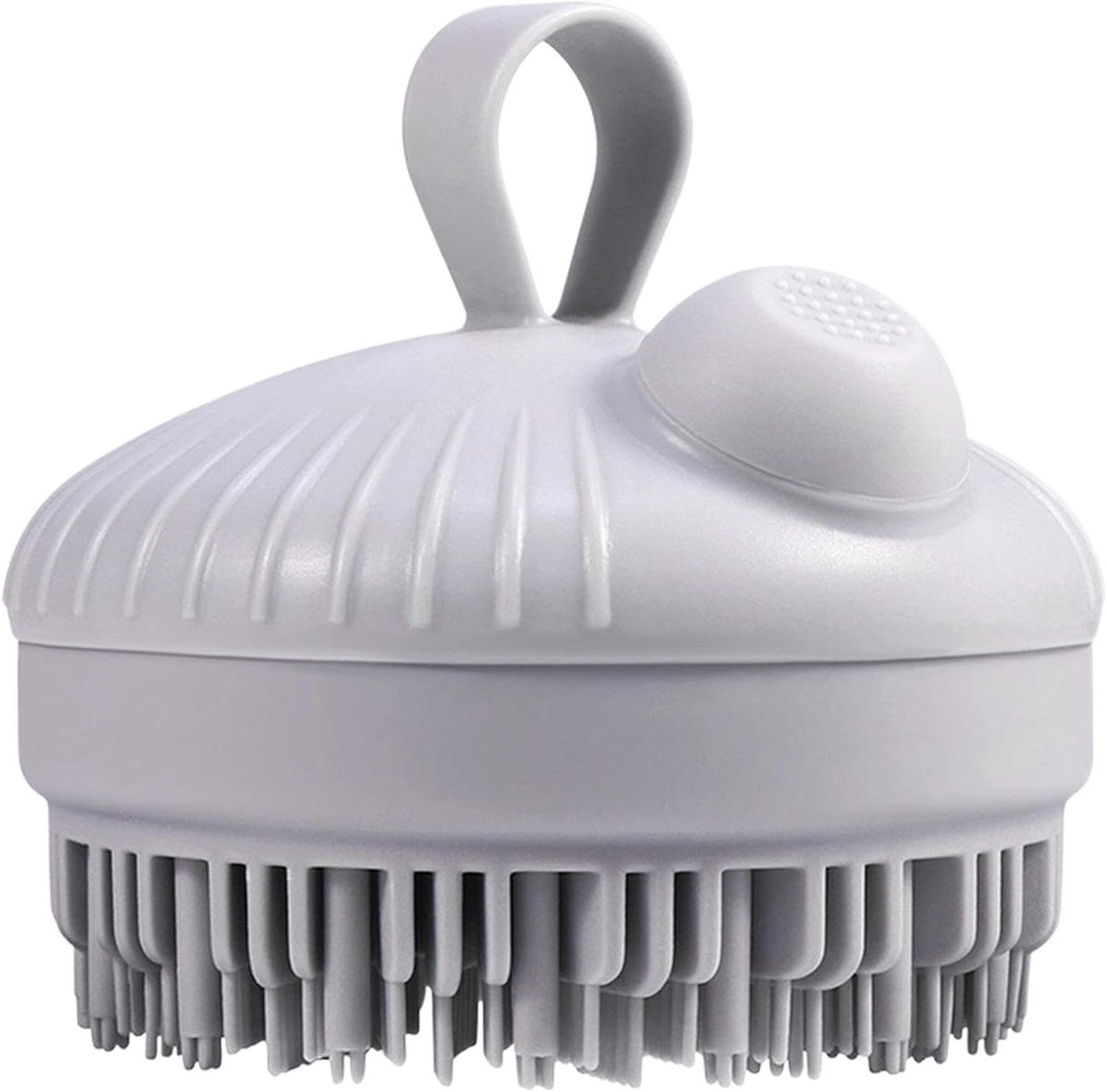 Badborstel - Lichaamsreiniger - Ontspannende Douche - Antislip Handgreep - 8 cm - Grijs