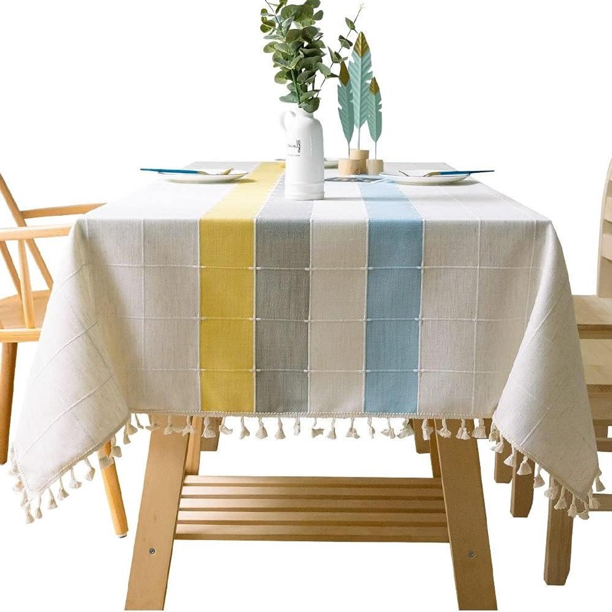 Tafelkleed - Decoratieve doek - Tafel decoreren - Modern geometrisch patroon - 140x220cm - A