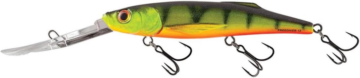 Kunstaas Wobbler - Diep Duikend Aas - Snoek Vissen - Grote Duikdiepte - 12 cm - Hot Perch