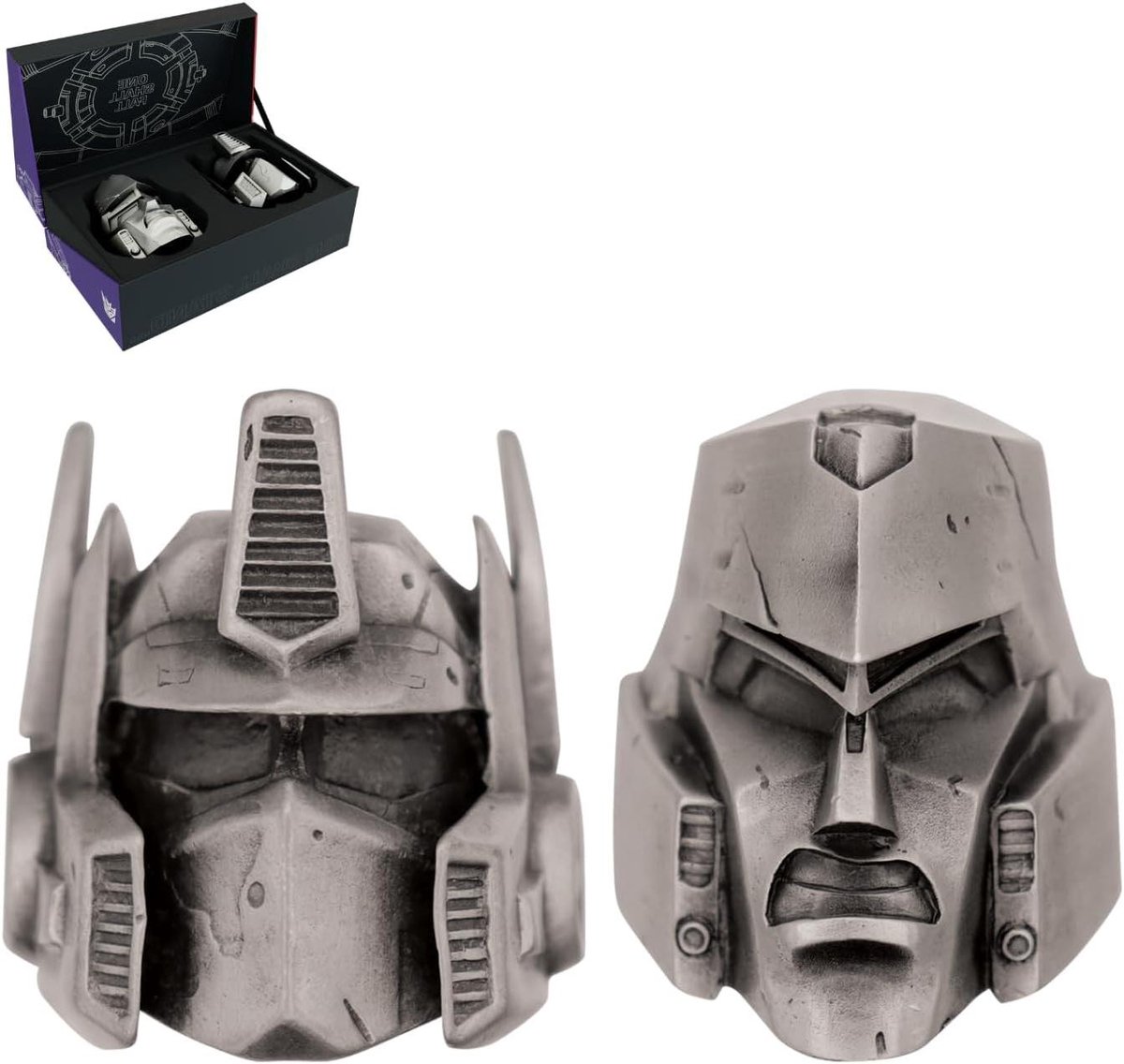 Mini Helm Replica - Verzamelset - Verzamelen - Gelimiteerde Oplage - Set van 2 - Zilverkleurig