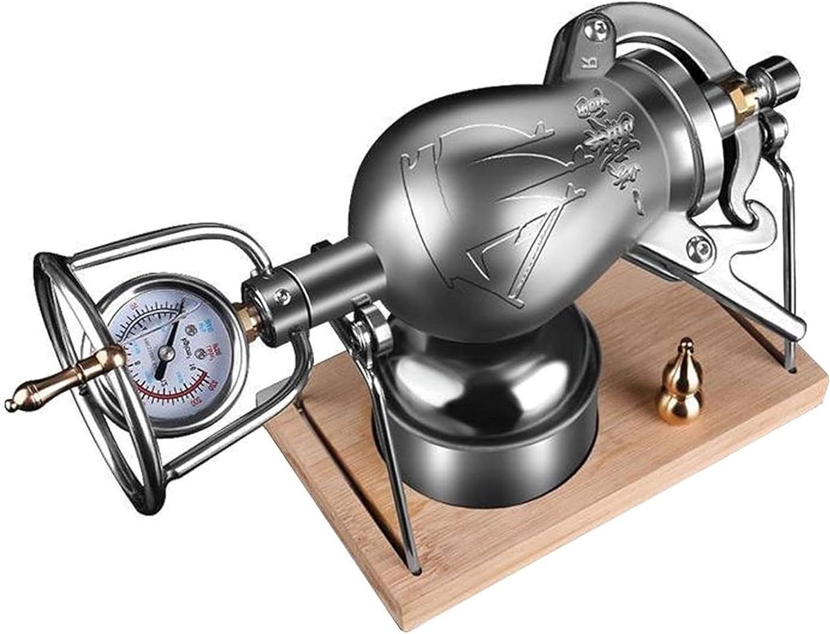 Popcorn Kanon - Popcorn Maker - Thuis Snacks Maken - Hogedruk Systeem - 520 ml - Zilver