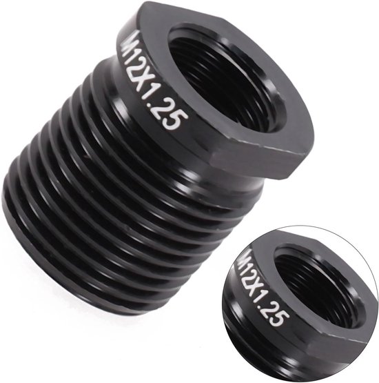 Schakelknop Adapter - Versnellingspook Houder - Auto Interieur Upgrade - Aluminiumlegering Materiaal - M8 tot M14 - Zwart — afbeelding 4