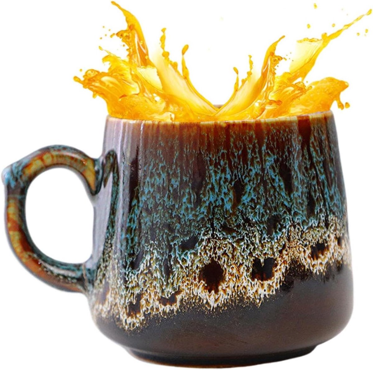 Keramische Mok - Koffiebeker Thee - Warme Dranken - Creatief Ontwerp - 12 x 8.5 cm - Wit
