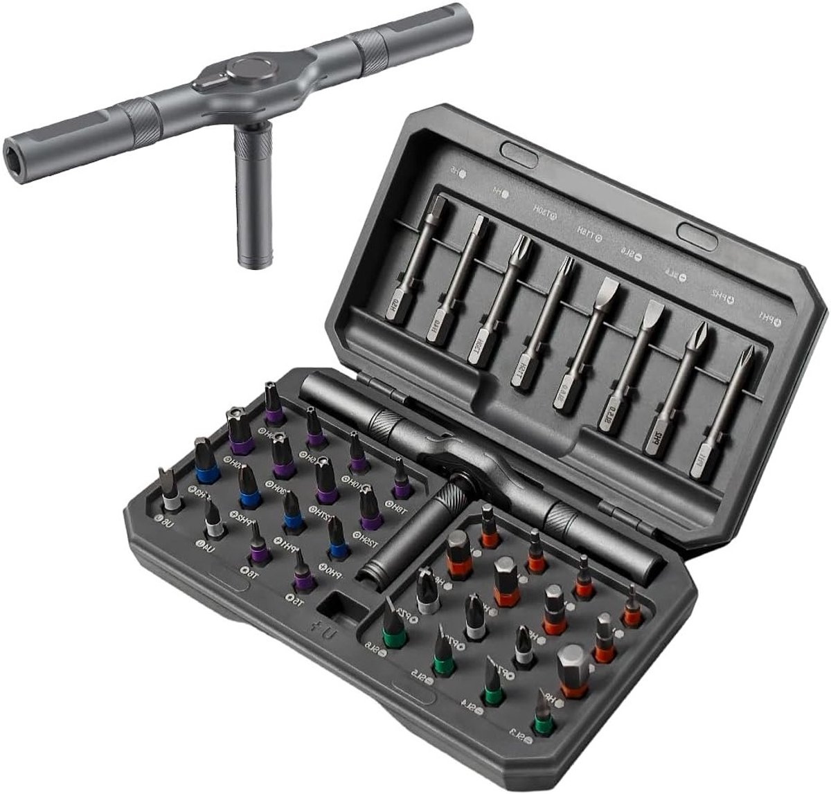 Complete 42-in-1 Schroevendraaierset met Magnetische Bits en Ratelschroevendraaier voor Precisiewerk