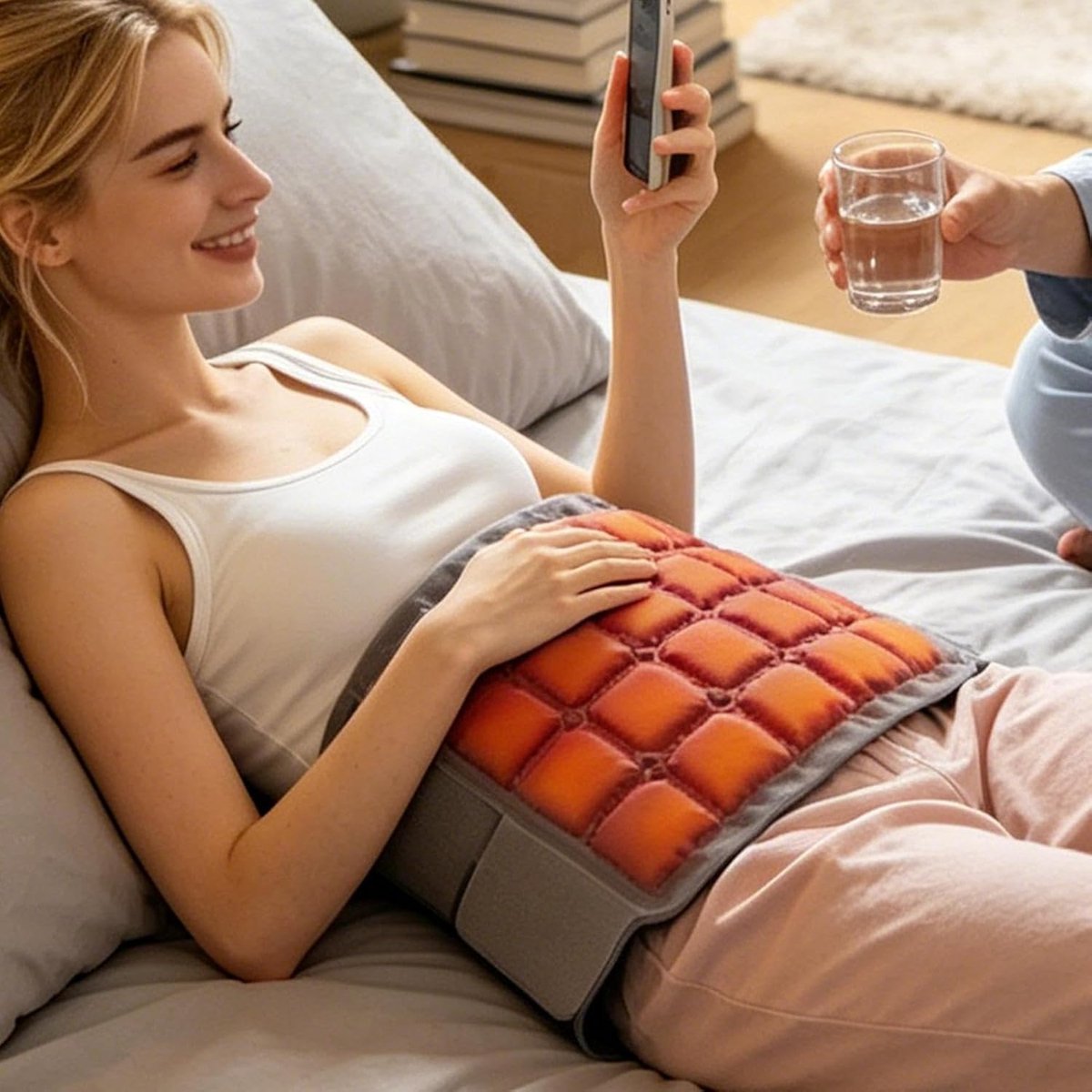 Knie Kompres Wikkel - Warm Koude Pack - Spierherstel Bevorderen - Waterabsorberende Kern - 28 x 20 cm - Grijs