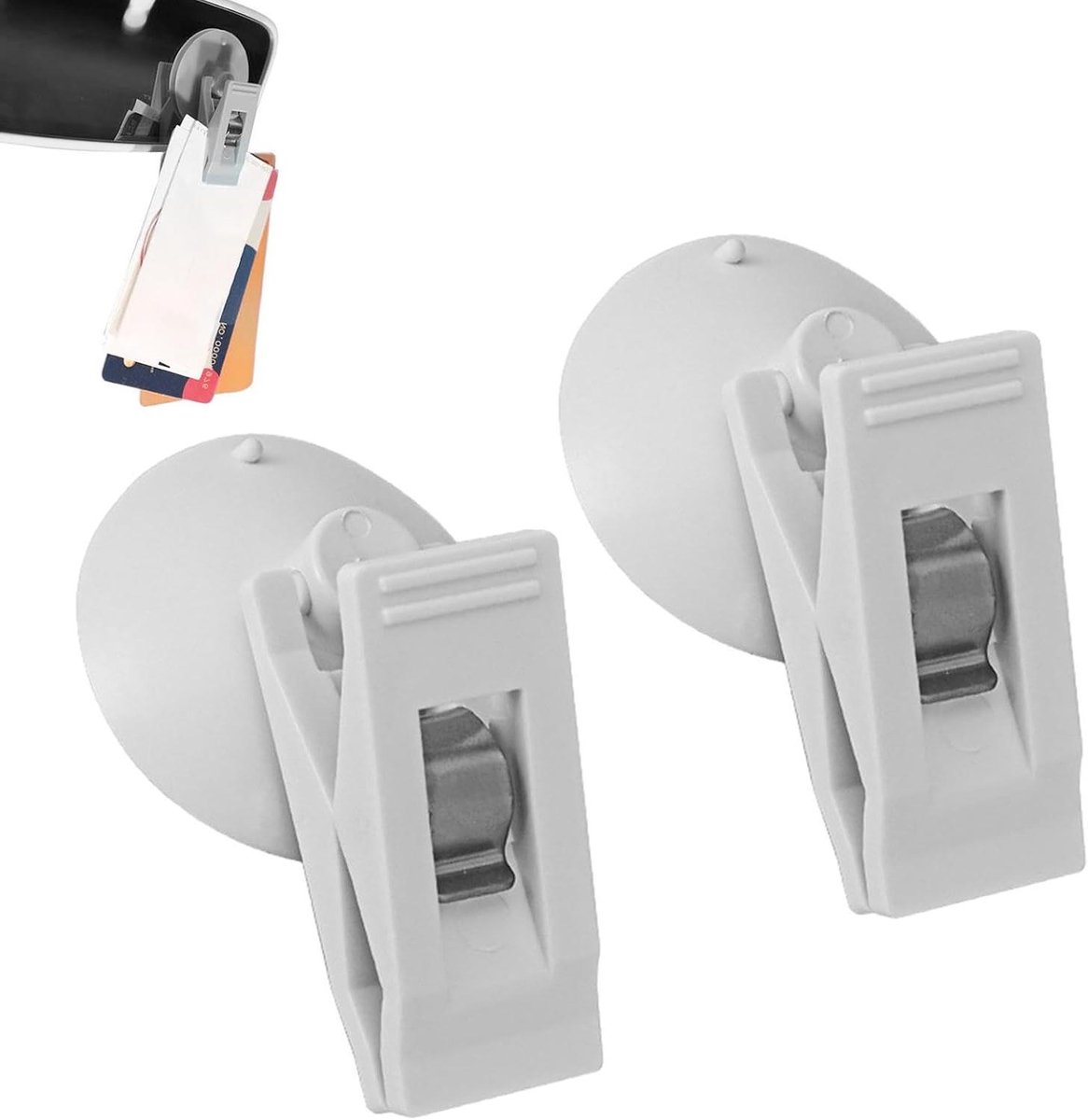 Zuignap clips - Raamklemmen - Multifunctioneel - Herbruikbaar - 2 stuks - Zwart