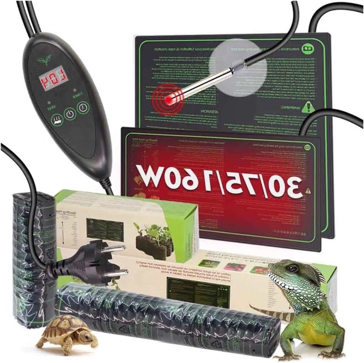 Verwarmingsmat Planten - Zaailingen Mat - Groei Bevorderen - Digitale Thermostaat - 50x50c