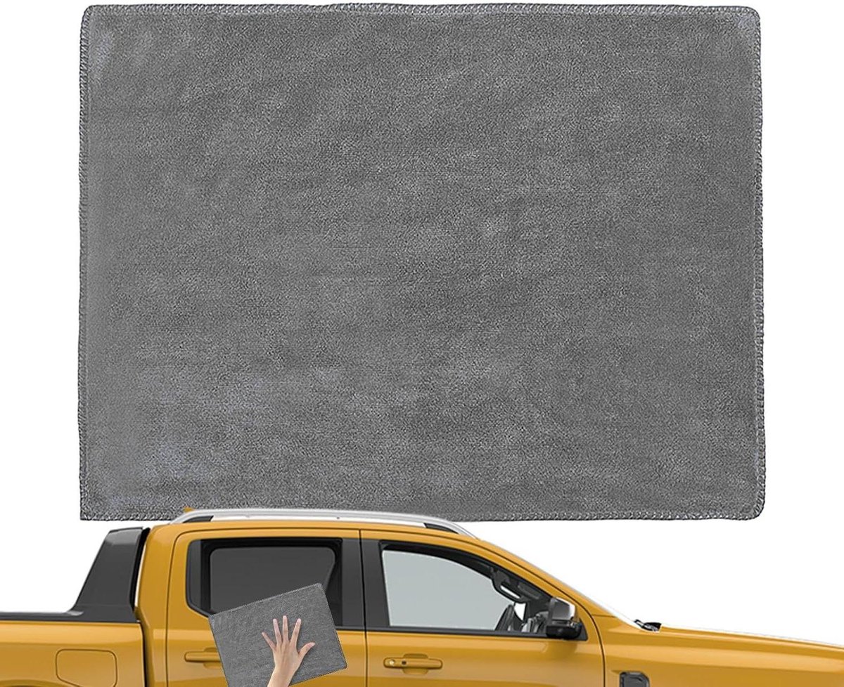Microvezeldoeken - Auto poetsdoeken - Voertuig reinigen - Zeer absorberend - 30x60 cm - Grijs