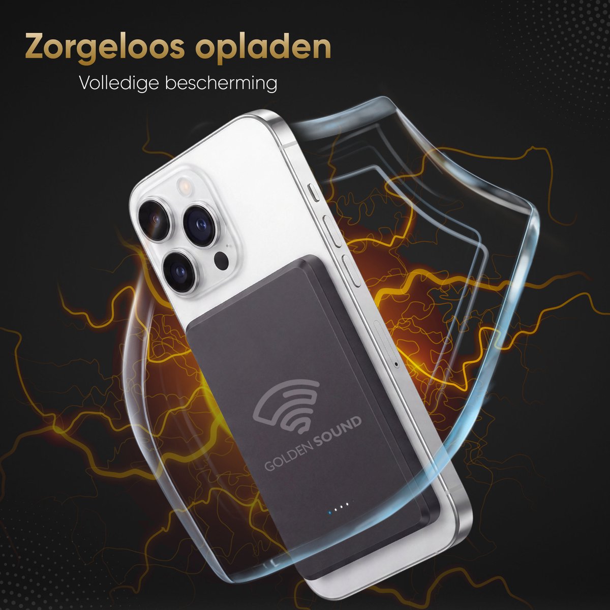 TIBA Golden Sound Powerbank 5.000 mAh Magnetisch Opladen - afbeelding 3