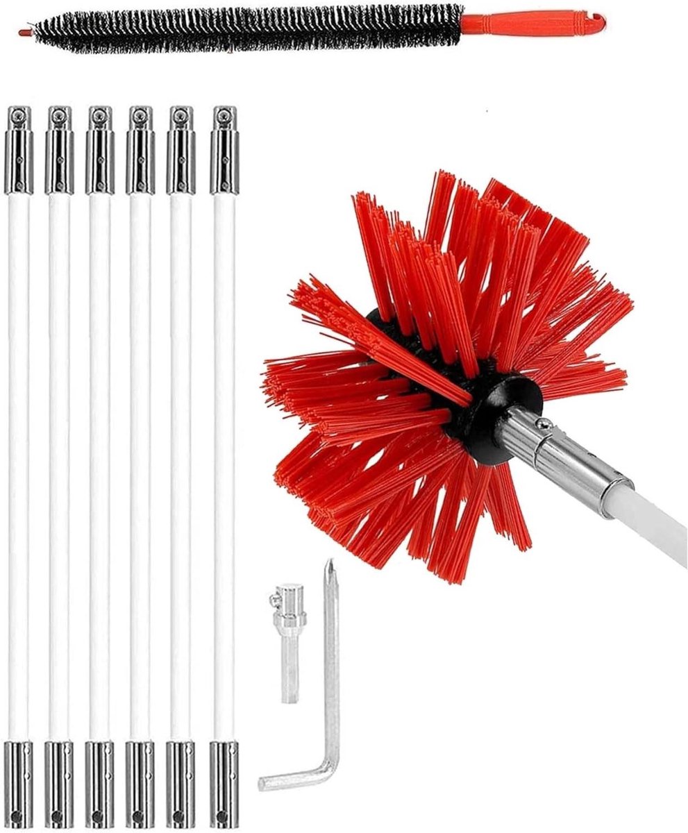 Schoorsteenvegerset, Droger Lint Brush Vent Cleaner Schoorsteenreinigingsborstel Schoorste