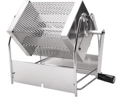 Handmatige Koffiebrander - Bonenbrander Trommel - Koffiebonen Branden - Verstelbare Hoogtes - 200g Capaciteit - Zilver