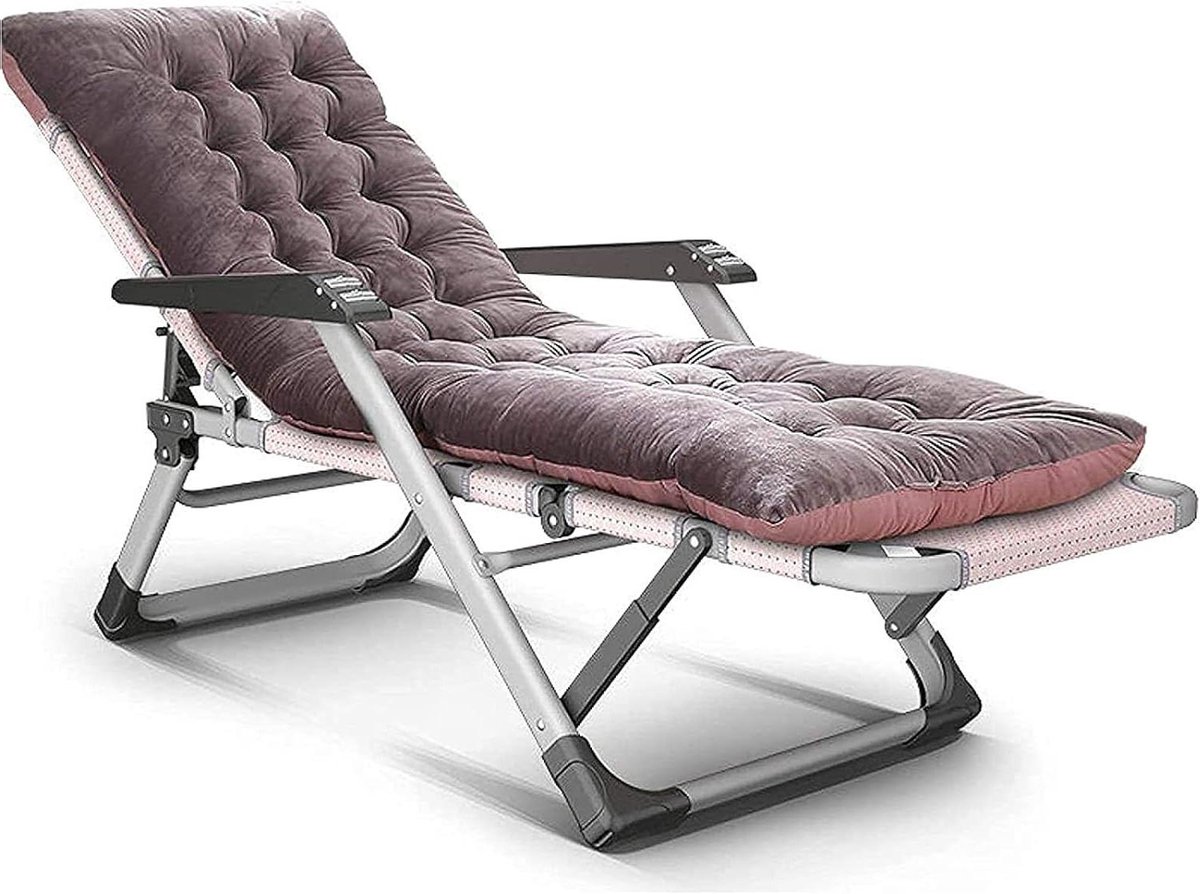 Loungestoel Opvouwbaar - Relax Fauteuil - Buiten Ontspannen - Verstelbare Rugleuning - Tot 400 pond - Kleur C