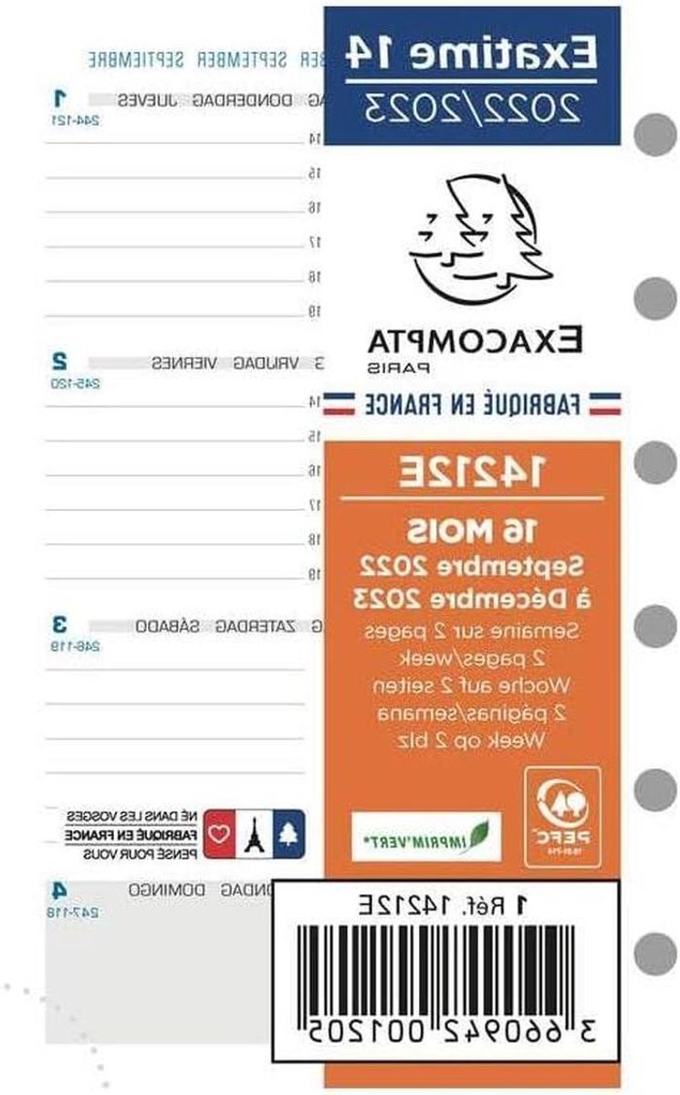 Kalender en Timer - Planbord - Keuken Organisatie - Dubbele Functie - 14 Maanden - Wit